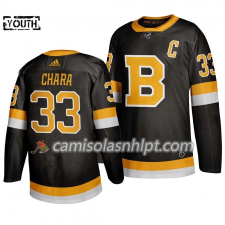 Camisola Boston Bruins Zdeno Chara 33 Adidas 2019-2020 Preto Authentic - Criança